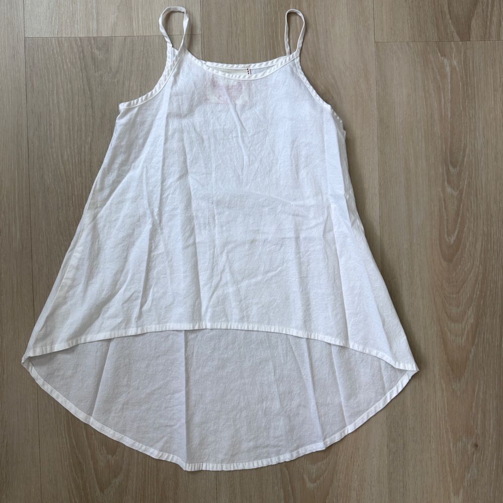 Paper Wings Tunic Tank Top, White, Size 7, Girls